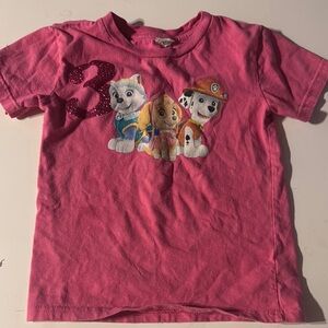 Vibrant age 3 paw patrol Pink Kids Tee with Fun Characters
